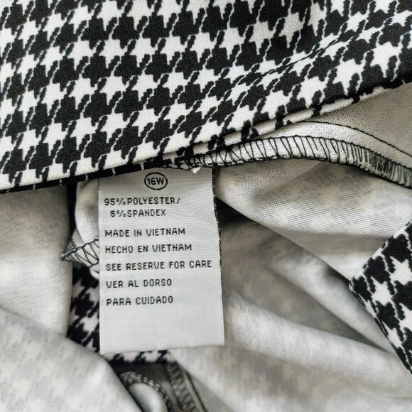 SHELBY & PALMER Women's Dogtooth Print Tailored Trench Coat.  Plus Size 16W - Picture 7 of 9